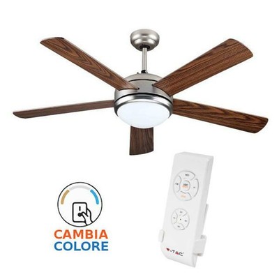 CFG CFG EV082 PORTORICO LED VENTILATORE A SOFFITTO CON ILLUMINAZIONE 70W 130CM 3PALE 
