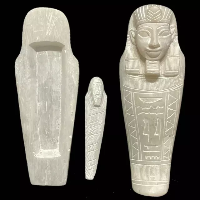 BEAUTIFUL ANCIENT EGYPTIAN ALABASTER STONE  SARCOPHAGUS- 664 - 332bc (39)