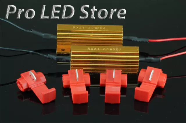2X 6ohm 50W LED Load Resistor Turn Signal Blinkers Fog Lights Fix Hyper Flash