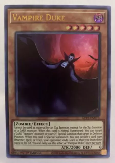 🔥 Yugioh GFP2-EN073 Vampire Duke ULTRA RARE NM 1ST ED