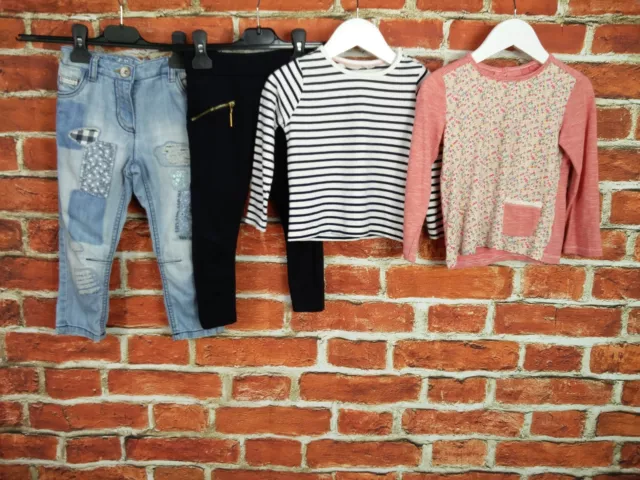 Girls Bundle Age 2-3 Years Next J Lewis Jeans Jeggings Tees Floral Stripe 98Cm
