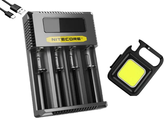 Nitecore Ci4 Four Slot Universal Battery Charger QC PD + FLASHLIGHT