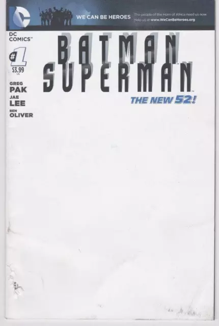 Batman Superman The New 52 Comic Book #1 August 2013 DC Comics