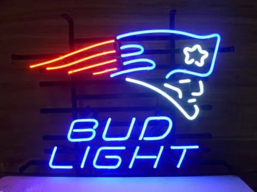 New England Patriots Logo Neon Light Sign 17"x14" Beer Cave Gift Lamp Bar