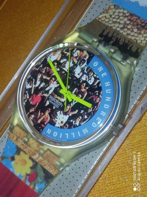 Swatch Gent 1992 The People -One Hundred Milion Gz126 Nuovo Funzionante Vintage