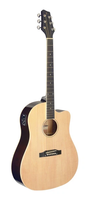 Guitare Western Avec Capteur / Micro, Dreadnought, Couleurs Naturelles