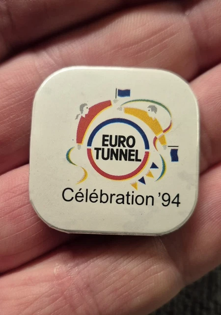 RARE EURO TUNNEL Celebration '94 Button Badge. Channel Tunnel England ...