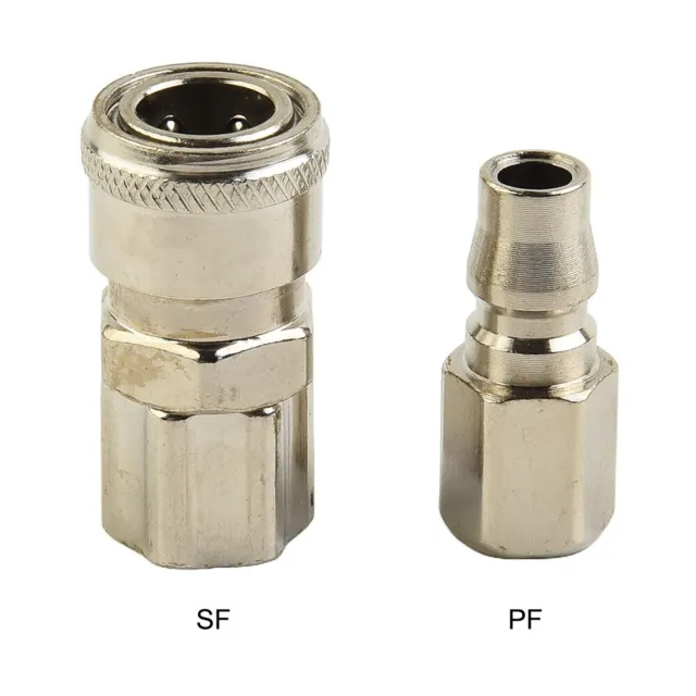 Premium Nickel Plated Air Hose Quick Connector Release Coupler Plug SF+PF