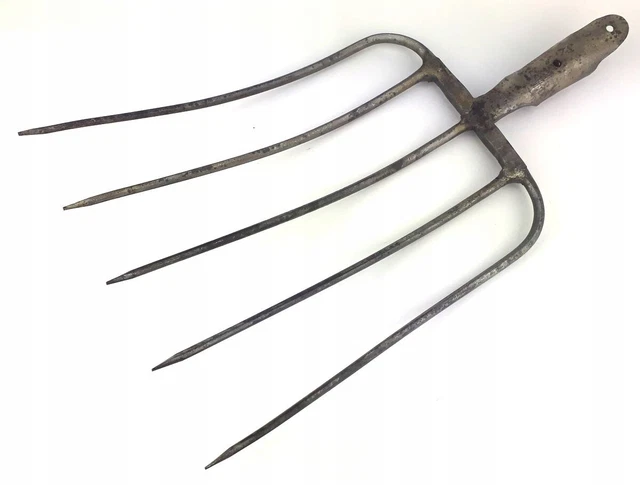 Vintage Hay forks SWEDISH STEEL manure from the army (5)
