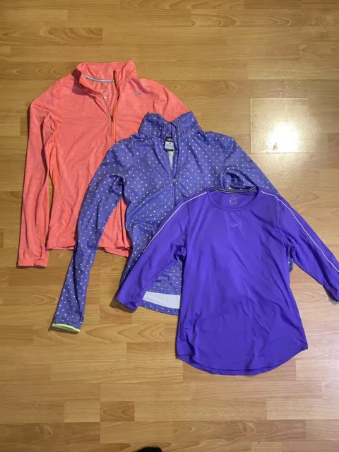 Womens Nike Essential Running LOT Full Zip Up Jacket Pink  Purple Aeroswift ADV