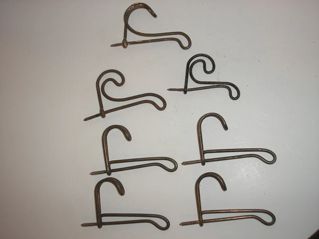 Antique Wire Screw-In Wall Coat/Hat Hooks (7) 2