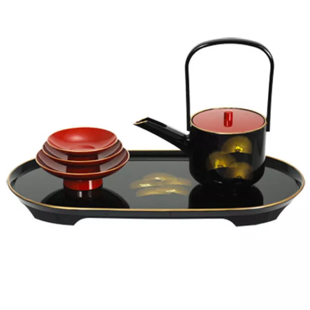 Japanese Lacquer Sake Set Pine TOSOKI San San Kudo Wedding Ceremony, Made Japan