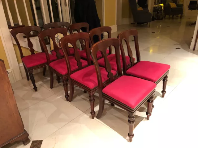 8 Victorian Mahogany Dining Chairs By James Reilly of Manchester circa 1870