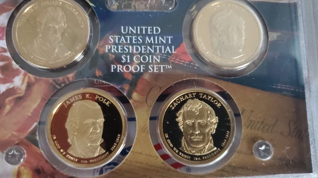 2009 S Presidential Dollar Proof Sets in OGP 4 Coin set  with box & COA