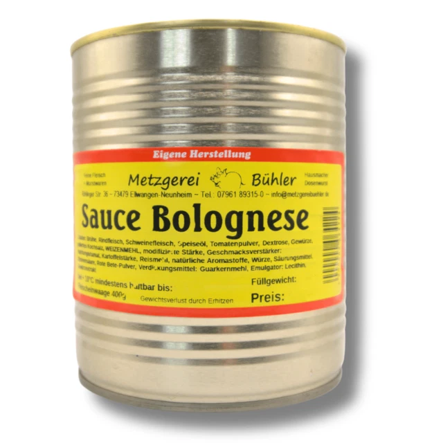 Salsa di pasta bolognese fissa e pronta abbondante maiali + manzo piatto pronto