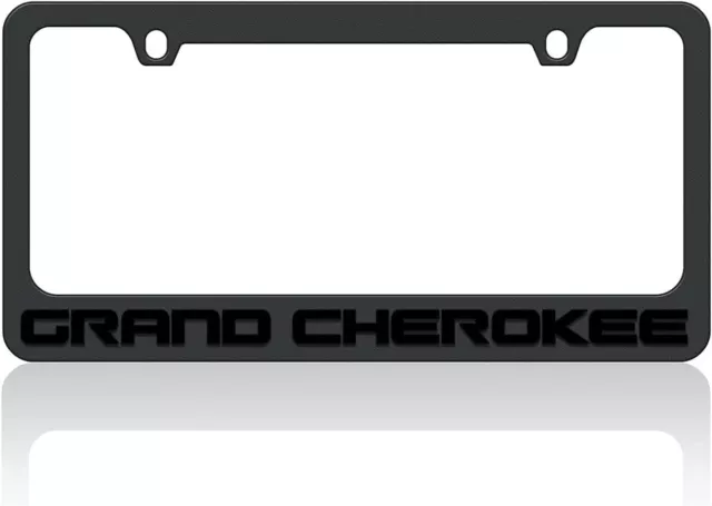 Stealth Black Jeep Grand Cherokee Carbon Stainless Steel License Plate Frame