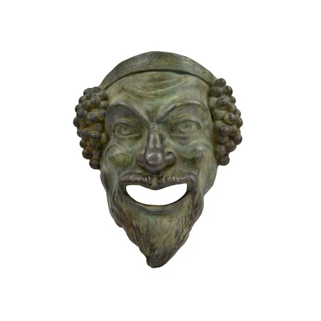 Dionysus Bacchus mask wall Sculpture Ancient Greek Handmade Plaster Statue