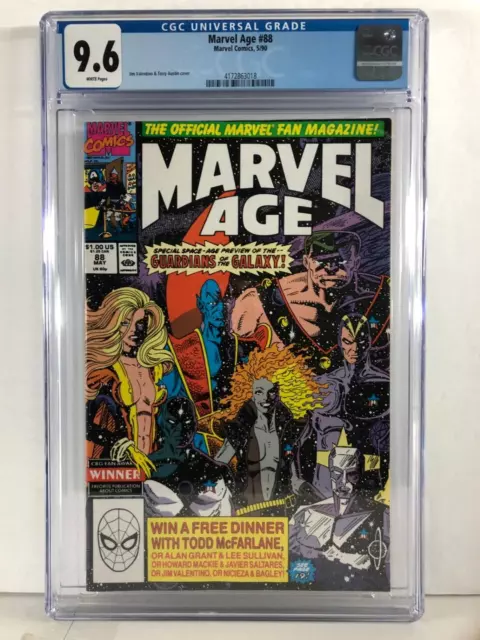 Marvel Age 88 -  Previews Of Guardians Of The Galaxy 1990 - CGC Graded 9.6