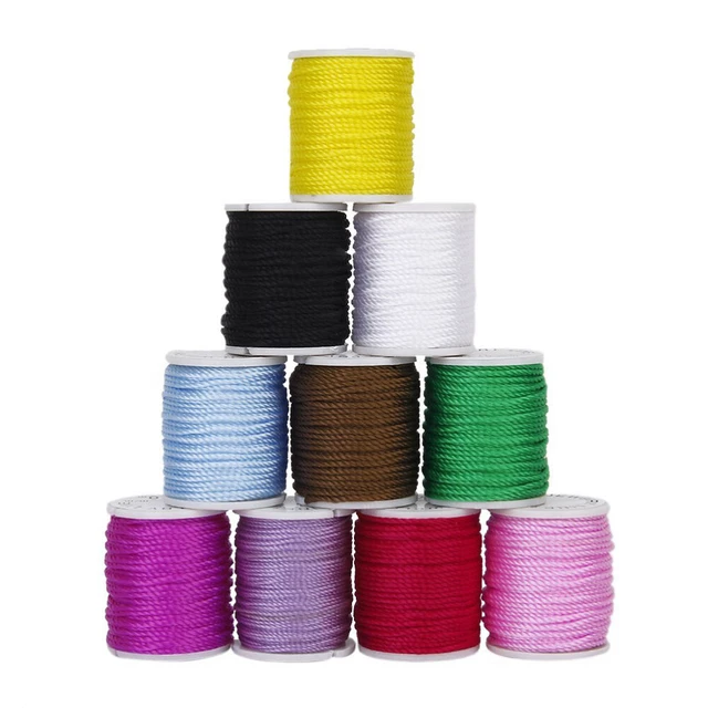 10 Colores Cuerdos de Tejer a Mano Hilo de Cuentas Útil para Fabricación de Colgantes