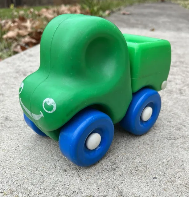 Vintage LITTLE TIKES My First Wheels Smiley Face Chunky Green Dump Truck