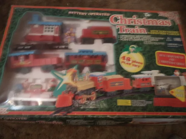 Christmas  Animated Train Set Toy Set Battery Operated  Parts-Engine not there