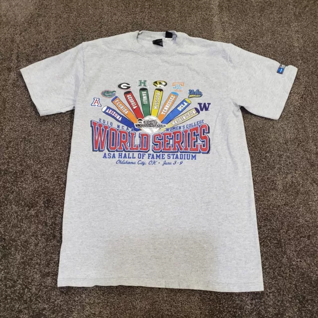 NCAA 2010 CWS Shirt Men M Gray Baseball Women's College World Series