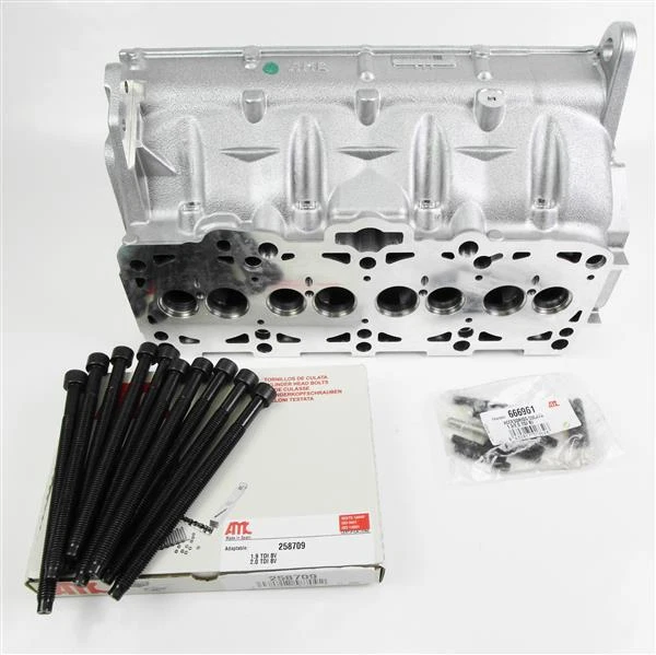 AMC Cylinder Head Bare – Audi VW Seat Skoda 2.0L TDI 16V, 908700, 03L103351, Polished Aluminum, Spain Made