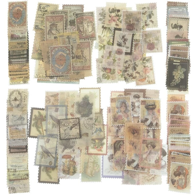 240Pcs Vintage Stickers, Aesthetic Botanical Decor Sticker for Scrapbooking I9F4