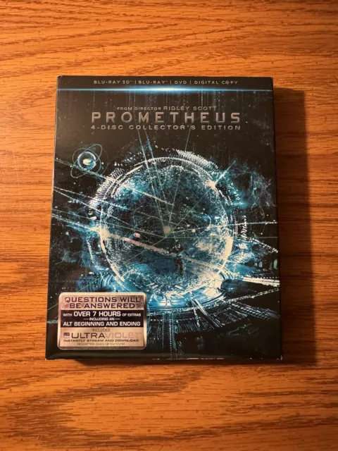 Prometheus (Blu-ray/DVD, 2012, Includes Digital Copy, 3D) LIKE NEW