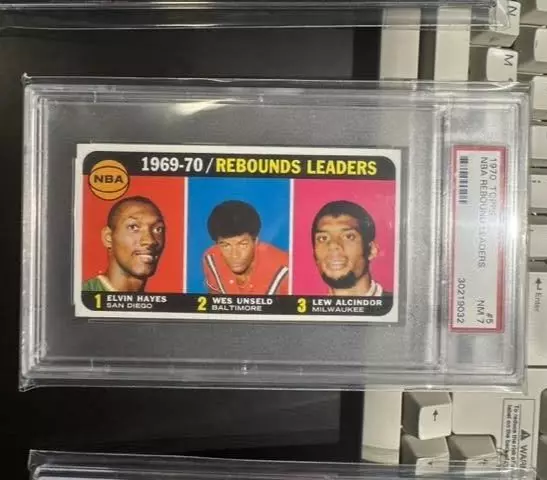 Psa 7 Nm 1970 Topps #5 Rebound Leaders Elvin Hayes Wes Unseld Lew Alcindor