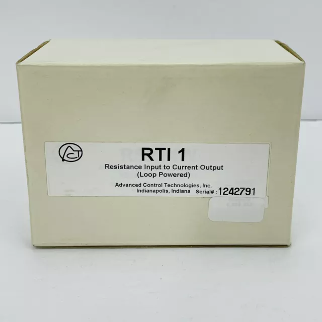 Advanced Control Technologies RTI-1 Resistance Input To Current Output ~NEW~