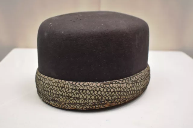Antique Parsi Paghdi Pheta Christys'London Zoroastrian Hat Anglais Entreprise "