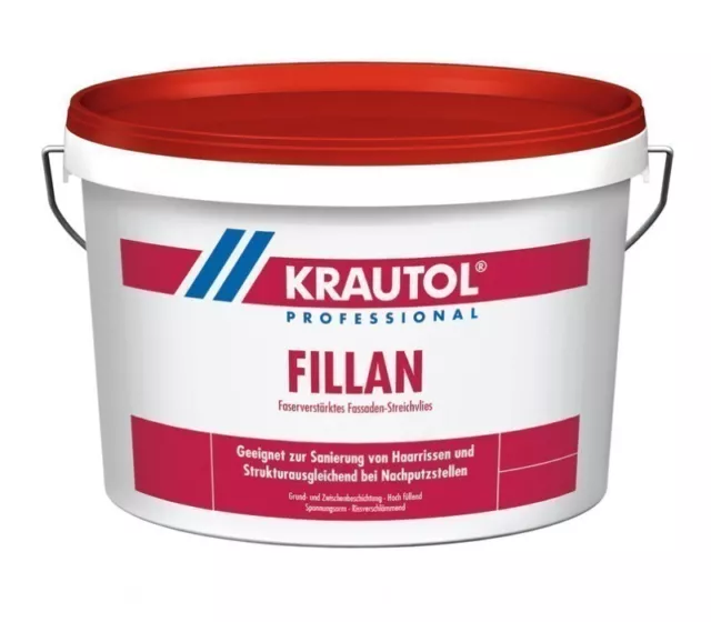 L 2,5 L Krautol Fillan Fassaden-Streichvlies Bianco Faserverstärkt