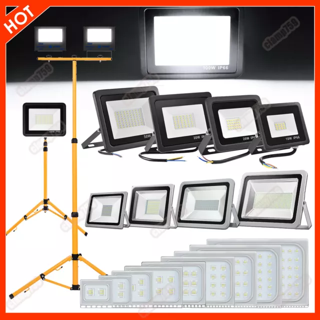 10-500Watt LED Fluter 230V Floodlight Außenleuchte IP65 Garten Fassadenstrahler