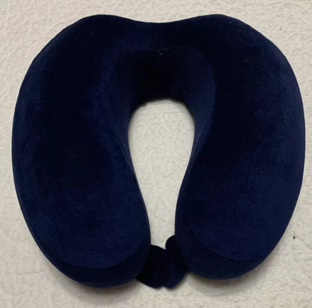 Memory Foam U Shaped Travel Sleep Pillow Neck Support Head Back Cushion Blue