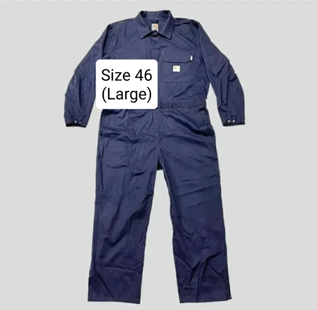 CARHARTT FR Flame-Resistant Coverall Dark Navy Men's 46 Regular 101017-410 CAT 2