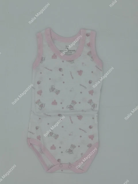 Body Americano Neonato Cotone Bimba Spalla Larga Nazareno Gabrielli 2 Pezzi