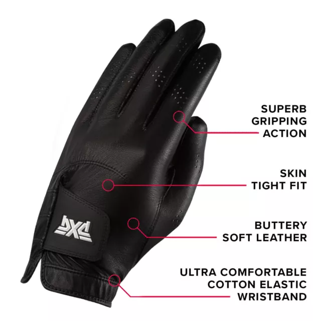 Pxg Mens Premium Players Cabretta Leather Golf Glove - Black - Multibuy Discount 2