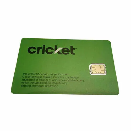 New Cricket Wireless 4G LTE Nano Sim Card 4FF Good For Activation SKU: SGMN4004