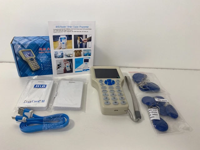 10 Frequency NFC Smart Card Reader Writer RFID Copier Duplicator + ACCESSORIES
