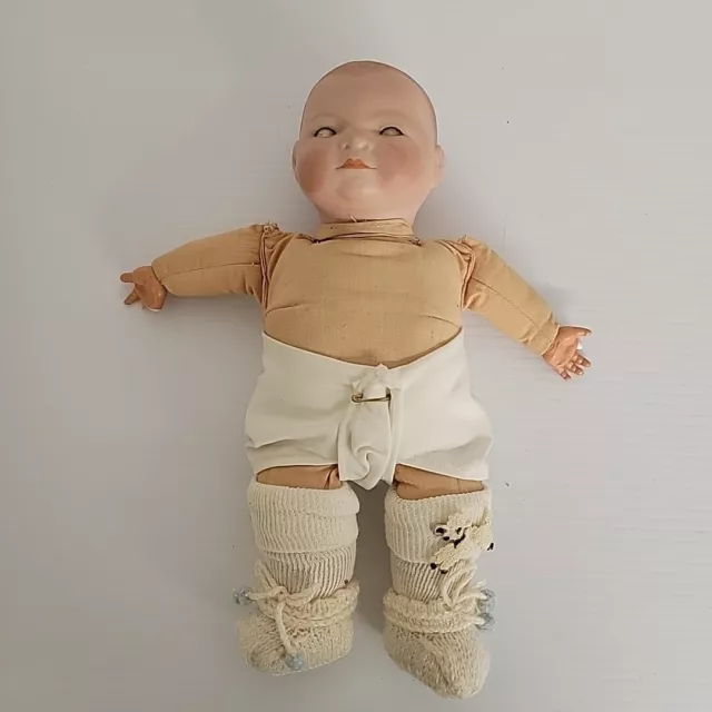 Antique Grace Putnam 10 1/2" German Bisque Bye-Lo Baby Doll Eyes Move