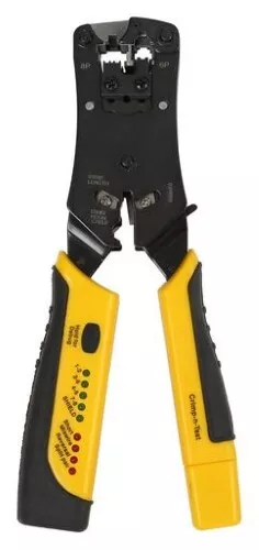 Professional Crimping Tool Modular Wire Stripper with In-built Cable Tester