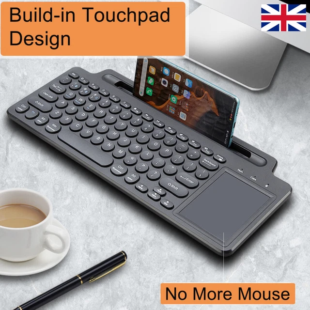 MINI BLUETOOTH WIRELESS Touch Keyboard Touchpad with Built-in Trackpad ...