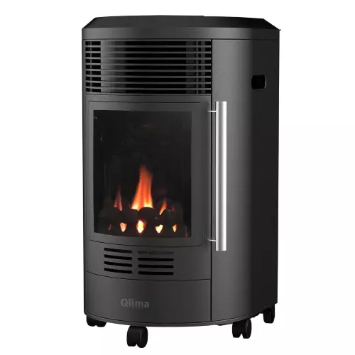 Qlima Poêle Appareil de Chauffage A Gaz LPG GH8034 3.4 Kw Couleur Noire Avec 2