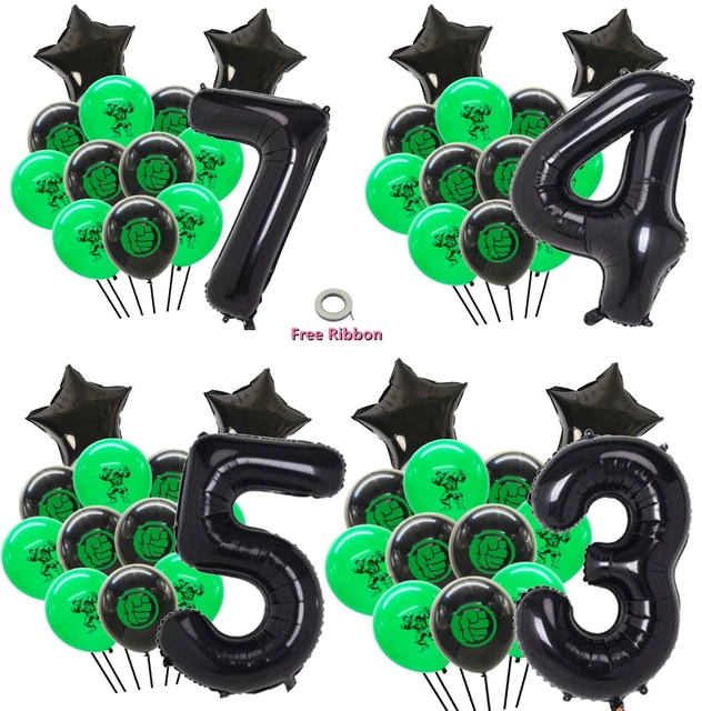Avengers Hulk Set Lamina Numero Palloncini IN Lattice Bambini Compleanno Party