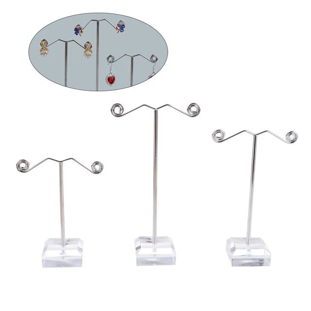 3 Pcs Supporto Metallo Porta Orecchini Dell'albero Della Collana