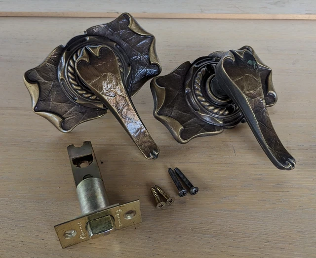 Vintage Amerock Carriage House Door Lever Assembly Mid Century Style Handle