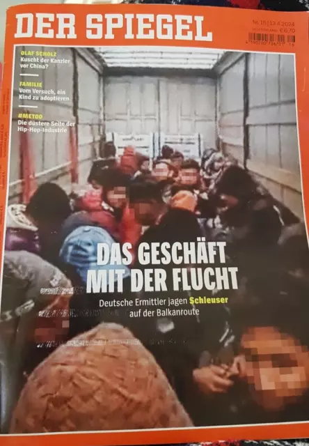 Der Spiegel Nr. 16 vom 13.4.2024 Titelstory über Schleuser auf der Balkanroute