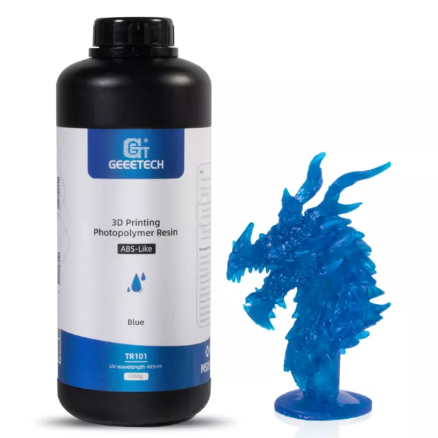 1KG impresora 3D Geeetech Resina tipo ABS Azul UV de alta precisión 405nm para