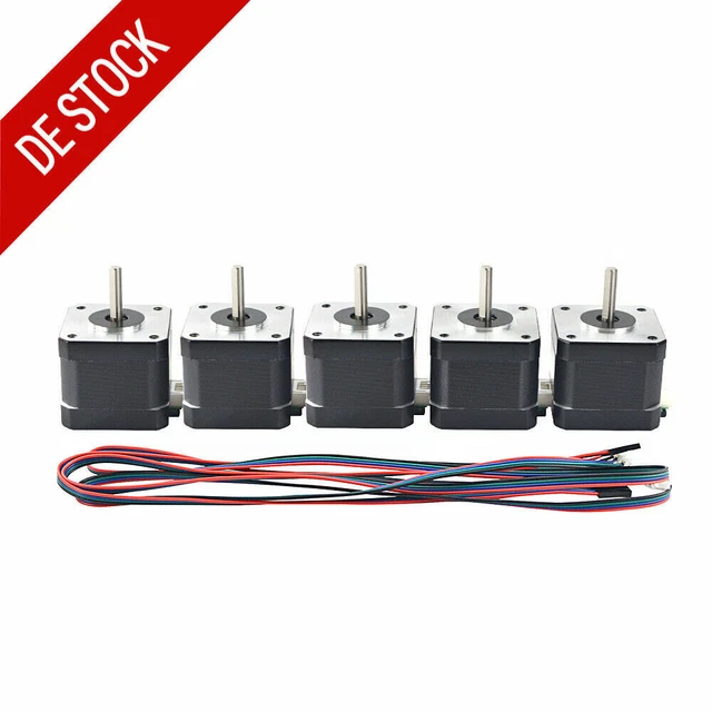 Nema 17 Schrittmotor 52Ncm, 38mm, 1,5A, 5mm Welle,  Produktbild-Vorschau 5